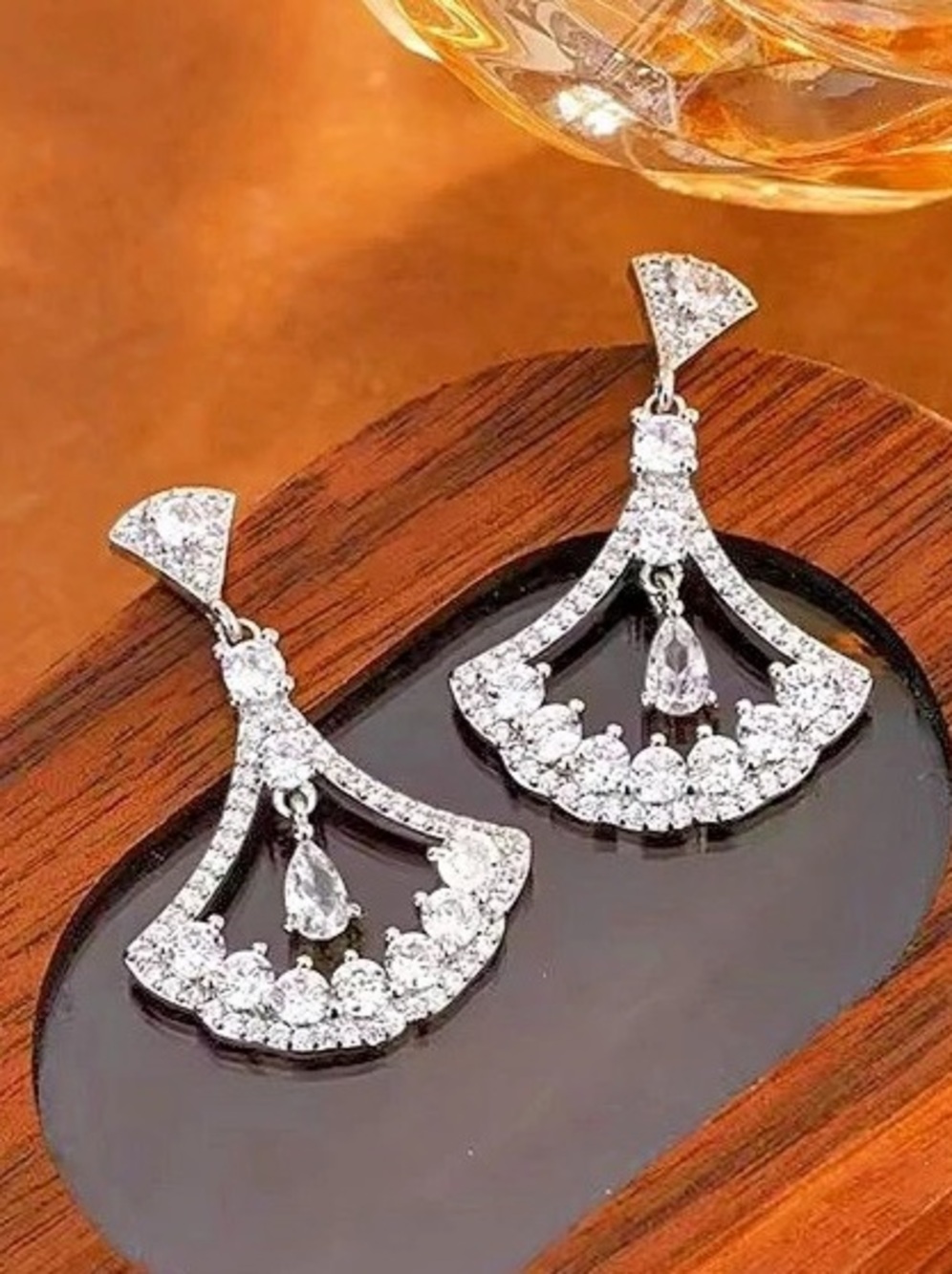New Crystal Drop Earrings in Silver